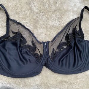 40 D SEXY SEE THRU LACE BRA BLACK
